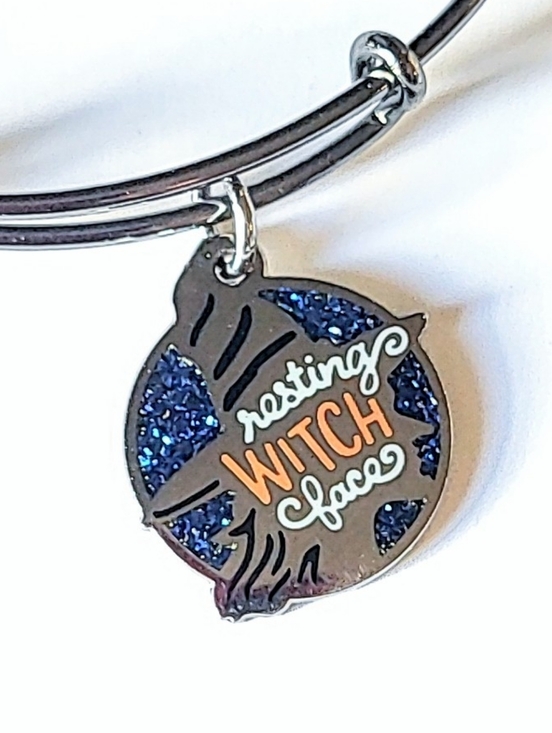 Alex and Ani Jewelry - Resting Witch Face Alex and Ani Bracelet in Gunmetal Gray